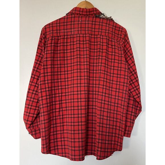 Needles Rebuild Japan Men's M Ribbon Flannel Shirt Red/Multi Vintage Nepenthes - Picture 5 of 5